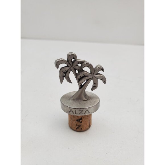 Vintage Wine Bottle Cork, Pewter Trees Stopper Lid Bar Ware 1990s pewter Wine - Picture 3 of 10